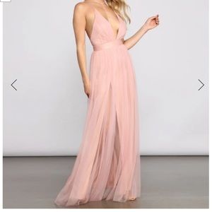 Brand new wedding/bridesmaid dress pink Size L